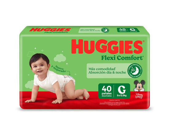 PAÑAL HUGGIES FLEXI COMFORT G x 60
